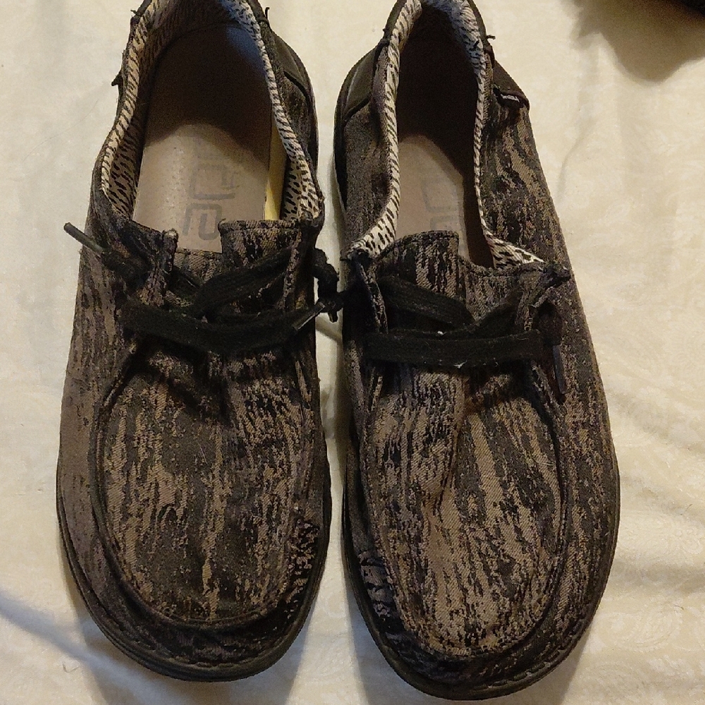 Hey Dude Brown Textured Slip-On Loafers